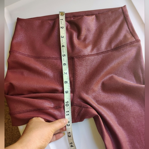 Lululemon wunder train high-rise Tight activewear metallic radiate red merlot - Picture 6 of 17